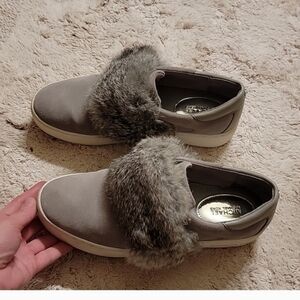 Michael Kors grey fur shoes size 38,5